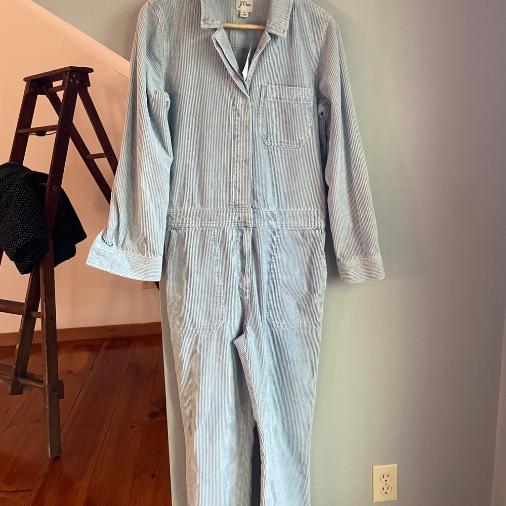 NWT JCREW Blue Corduroy Jumpsuit